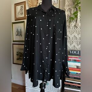 5 for $25 Polka dot black shirt